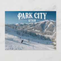 Park City Utah Spaß beim Skifahren Schneeberge