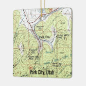 Park City Utah Topo Karte Keramikornament (Links)