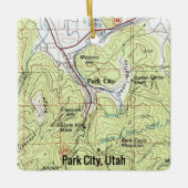 Park City Utah Topo Karte Keramikornament (Vorderseite)