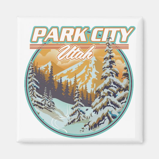 Park City Utah Travel Logo Magnet (Vorne)