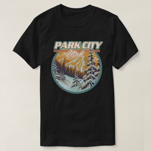 Park City Utah Travel Logo T-Shirt (Design vorne)