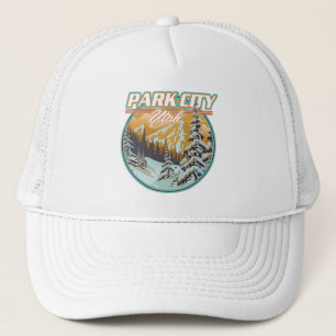 Park City Utah Travel Logo Truckerkappe