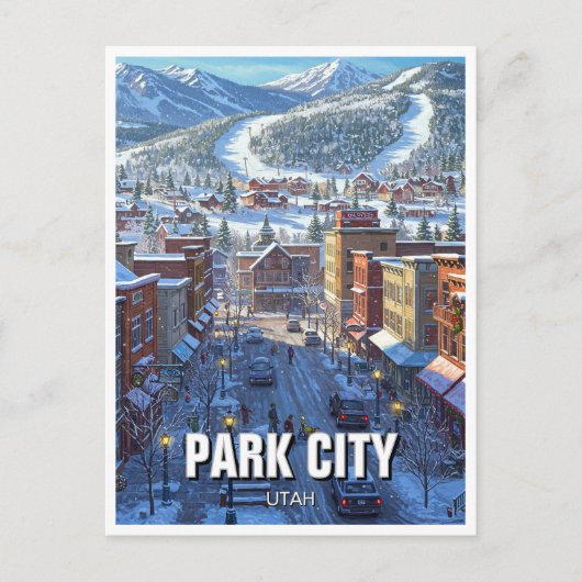 Park City Utah Travel Postkarte (Vorderseite)