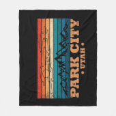 Park City Utah Vintag Fleecedecke (Vorderseite)