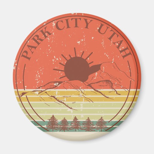 Park City Utah Vintag Magnet (Vorne)