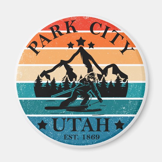Park City Utah Vintag Magnet (Vorne)
