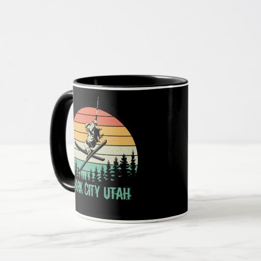 Park City Utah Vintag Tasse (Vorderseite Links)
