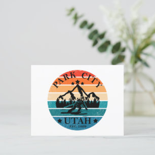 Park City Utah Vintage Feiertagspostkarte