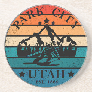 Park City Utah Vintage Getränkeuntersetzer