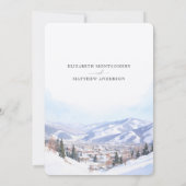 Park City, Utah Wedding Einladung (Rückseite)