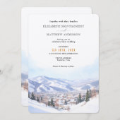 Park City, Utah Wedding Einladung (Vorne/Hinten)