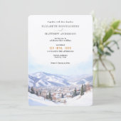 Park City, Utah Wedding Einladung (Stehend Vorderseite)