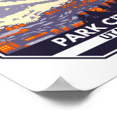 Park City Utah Wintergebiet Emblem Poster (Ecke)