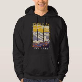 Park City Utah Wintergebiet Vintag Hoodie