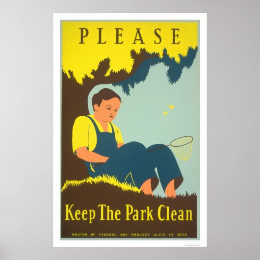Park Clean 1938 WPA behalten Poster (Vorne)