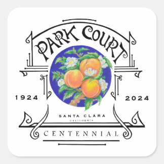 Park Court Centennial Quadratischer Aufkleber