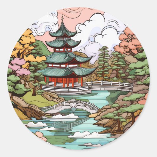 Park der Brücken Runder Aufkleber (Vorderseite)