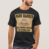 Park Forest Ranger Warden Funny T-Shirt (Vorderseite)