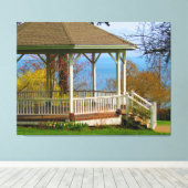 Park Gazebo Leinwanddruck (Insitu (Holzboden))