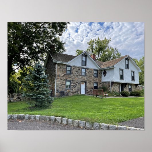 Park Gebäude mit Bäumen Poster (Vorne)