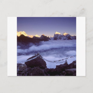 Park-Gebet-Fahnen auf dem Everest Nepal Postkarte