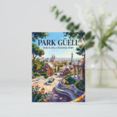 Park Güell, Barcelona, Katalonien, Spanien Spanien Postkarte (Stehend Vorderseite)