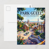 Park Güell, Barcelona, Katalonien, Spanien Spanien Postkarte (Vorne/Hinten)