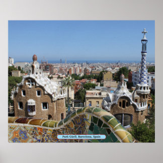 Park Güell, Barcelona, Spanien Poster