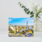 Park Guell, Barcelona, Spanien Postkarte (Stehend Vorderseite)