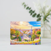 Park Guell, Barcelona, Spanien Postkarte (Stehend Vorderseite)