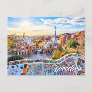 Park Guell, Barcelona, Spanien Postkarte