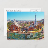 Park Guell, Barcelona - Spanien Postkarte (Vorne/Hinten)