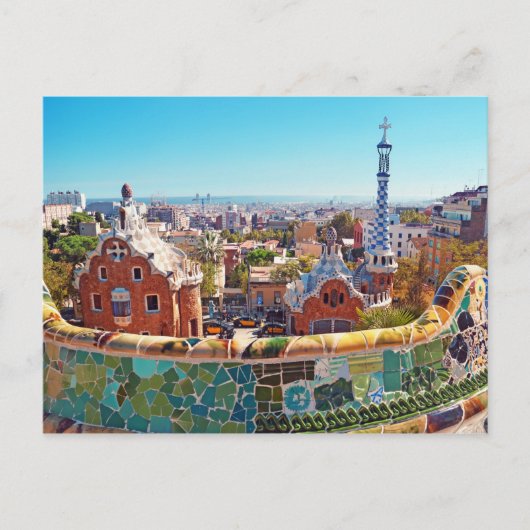 Park Guell, Barcelona - Spanien Postkarte (Vorderseite)