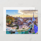 Park Güell, Barcelona, Spanien Postkarte (Vorne/Hinten)