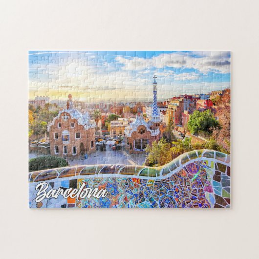 Park Guell, Barcelona, Spanien Puzzle (Horizontal)