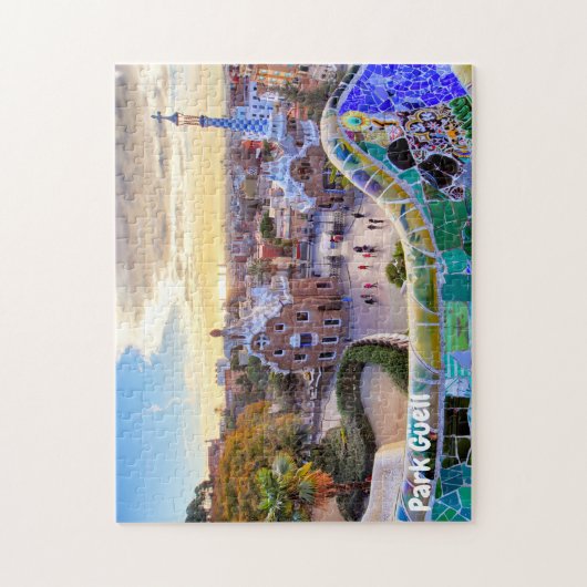 Park Güell, Barcelona, Spanien Puzzle (Vertikal)