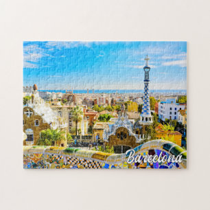 Park Guell, Barcelona, Spanien Puzzle