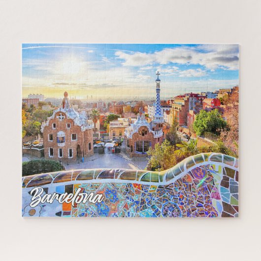 Park Guell, Barcelona, Spanien Puzzle (Horizontal)