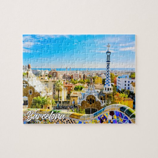 Park Güell, Barcelona, Spanien Puzzle (Horizontal)
