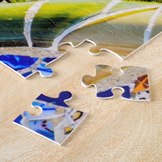 Park Guell, Barcelona, Spanien Puzzle (Seite)