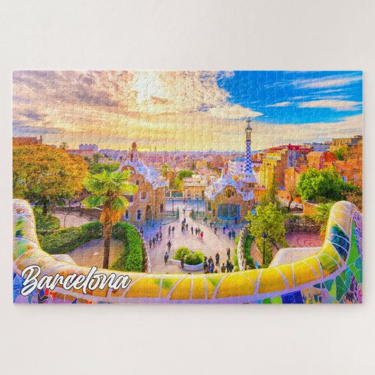 Park Guell, Barcelona, Spanien Puzzle (Horizontal)