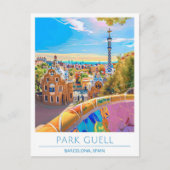 Park Guell Barcelona Spanien Reisen Postkarte (Vorderseite)