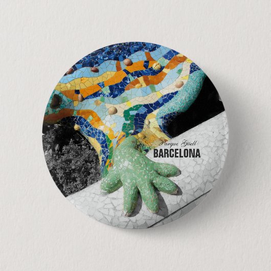 Park Guell Barcelonas Gaudi Button (Vorderseite)