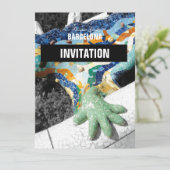 Park Guell Barcelonas Gaudi Einladung (Stehend Vorderseite)