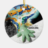 Park Guell Barcelonas Gaudi Keramik Ornament (Vorne)