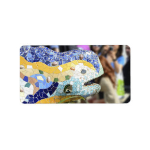 Park Guell Dracheaufkleber Adressaufkleber