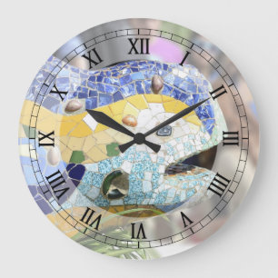 Park Guell dragon Wall Clock Große Wanduhr