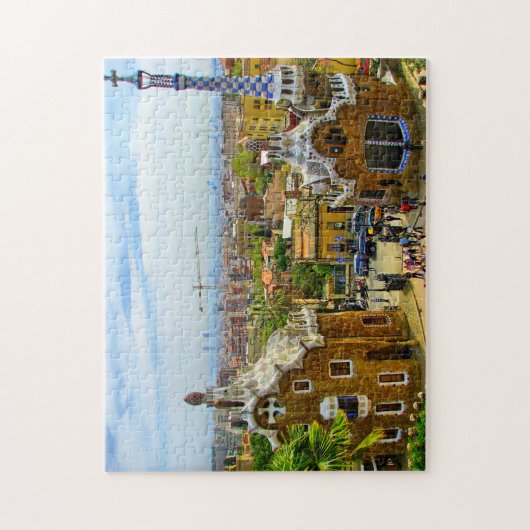 Park Guell Gaudi Barcelona. Puzzle (Vertikal)