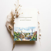 Park Güell Gaudi Barcelona Rett-the-Date Einladung