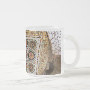 Park Guell Gelbes Mosaik Mattglastasse
